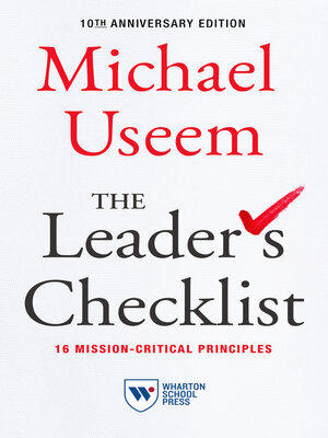 cover image of The Leader's Checklist, 10th Anniversary Edition